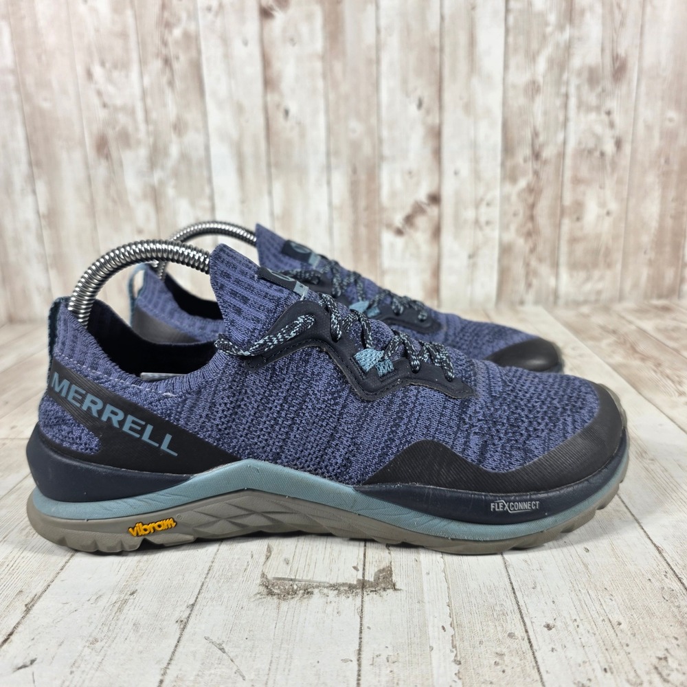 Merrell Mag 9 Womens Trail Running Shoes Blue Black Vibram J16564 Size 8.5‎